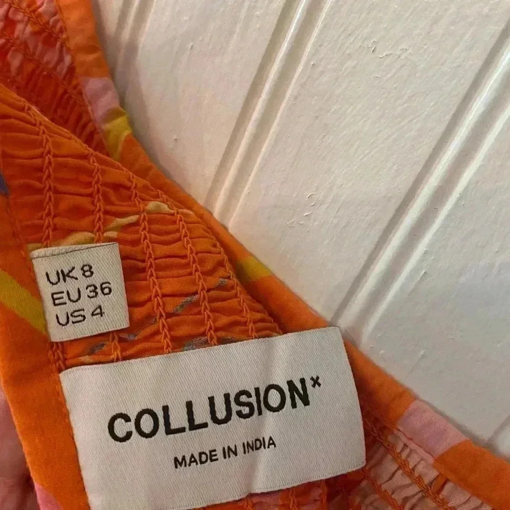 Collusion ASOS cropped floral spaghetti strap tank top - Picture 4 of 5